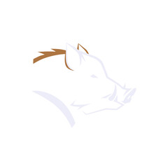 Fierce Wild Hog Mascot Logo Design. Boar Head Vector Illustration for Esports or Sports Team