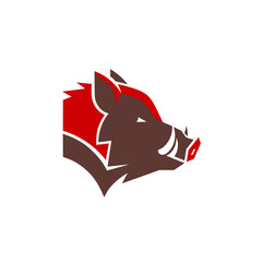 Wild Boar Head Mascot Logo – Modern Geometric Animal Design
