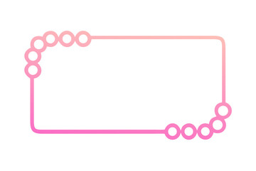 Pink rounded frame with circular dot accents