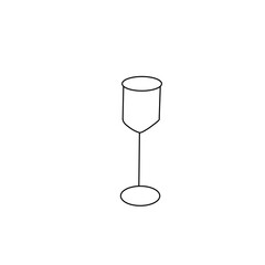 wine glass isolated on white