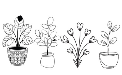 Ornate Floral silhouette clipart vector graphic