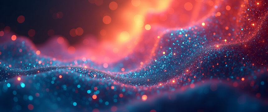 A striking abstract digital artwork that embodies the essence of New Year resolutions, showcasing vibrant colors and ample copy space for captions or motivational messages.