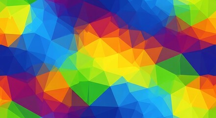 Colorful Abstract Geometric Background with Triangles and Vibrant Hues.