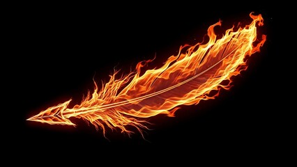 Fiery Feather - A Symbol of Transformation and Passion.