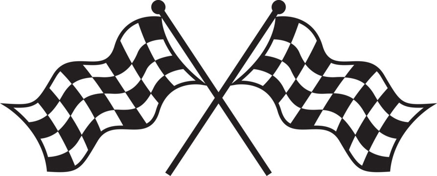 double checkered eps flag race flag sport racing flag waving checkered flag