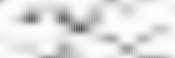 Acrylic satin corrugated glass texture light gray background. Blurred soft ribbed transparent striped door window overlay. Metal silver reeded polycarbonate sheet. Abstract vertical gradient pattern