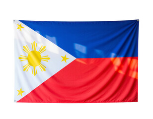 The national flag of the philippines isolated on transparent background, a symbol of independence