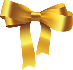 gold ribbon bow