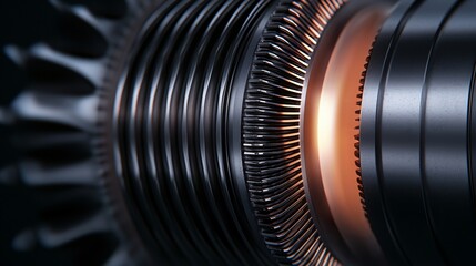 Jet engine cross-section illustrating hybrid SAF combustion with lower emissions cloud.