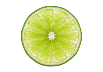 Sliced Lime with Transparent Background for Design Projects
