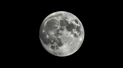 Obraz premium Full Moon Photography Lunar Surface Craters Astronomy Night Sky