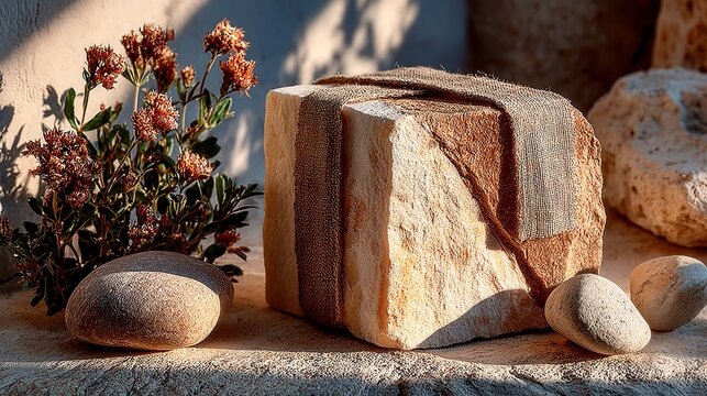 Artisan cheese selection, rustic wooden board displaying various cheeses and garnishes, perfect for gourmet dining experiences.