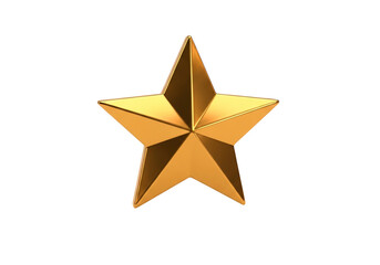 Fototapeta premium Golden Star with Transparent Background A Versatile Graphic for Your Projects