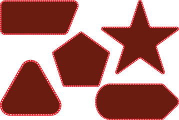 Realistic Star Marquee Sign Box Set Retro Vintage Light Board Collection with Red Neon Cinema Frames and Glowing Gold Lights, Perfect for Circus, Casino, Karaoke Bar, and Open Mic Promotions