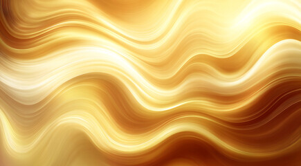 Obraz premium Abstract golden wave illustration with smooth flowing lines creating a luxurious and elegant background, perfect for design projects and artistic expressions