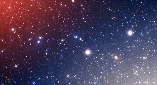 Celestial tapestry with radiant points of light