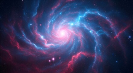 Cosmic swirl dances within starlit depths