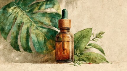 Decorative wooden sculpture with tropical leaves, artistic handmade design, perfect for nature-inspired decor and relaxation themes.