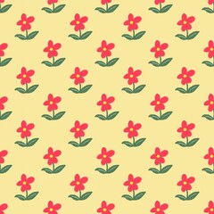 Obraz premium Flower seamless pattern for wrapping paper or wallpaper or fabric