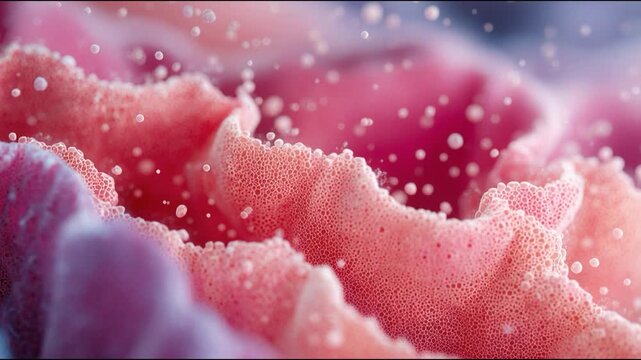 Soft pink foam macro texture abstract bubbles dreamy bokeh delicate waves pastel gradient fluid motion closeup detail soothing mood evoke calm wonder abstract macro soft focus pastel color pink