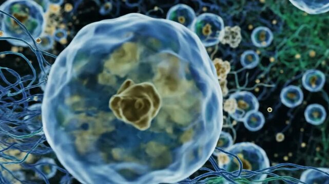 Microscopic Amoeba Cell Structure: Science and Biology