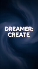 DREAMER: CREATE Rounded Font, Indigo Cloud Gradient