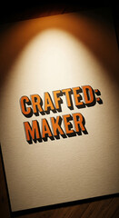 CRAFTED: MAKER Textured Type, Ochre Spotlight Gradient