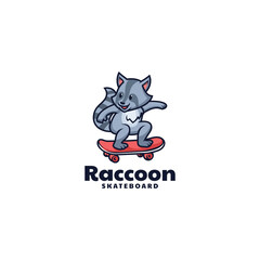 Raccoon Skateboard Logo