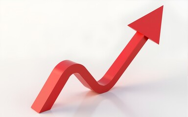 Arrows being launched, success and growth concepts, original 3d rendering. High quality