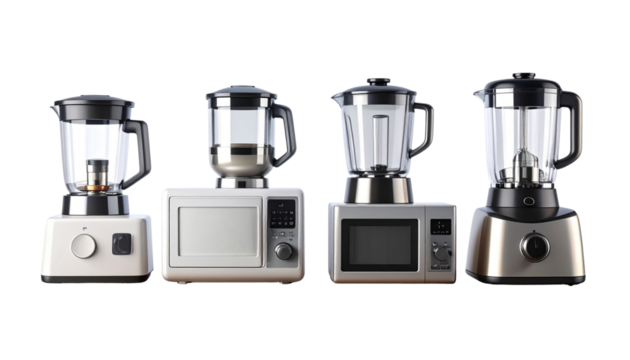 Two 3D house appliance variations bundle isolated on transparent background