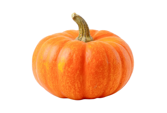 orange pumpkin isolated on transparent background.