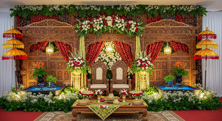 Fototapeta premium Javanese traditional wedding decoration