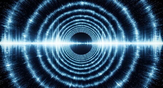 Ethereal concentric tunnel of light and sound