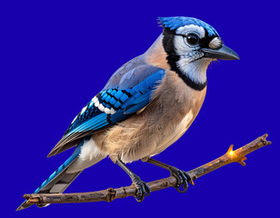 Eurasian Jay Close-Up with Magical Firefly Glow