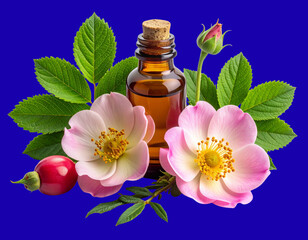 Wild Rosehip Blossom with Herbal Apothecary Elements