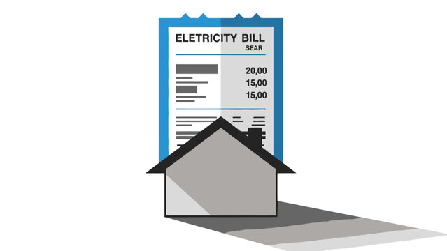 A house in front of an electricity bill