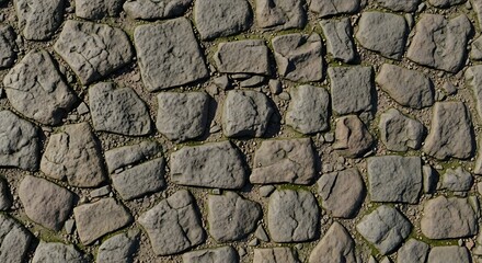 Obraz premium Stone Wall Texture - A Detailed Look at Rough, Natural Rock Construction.