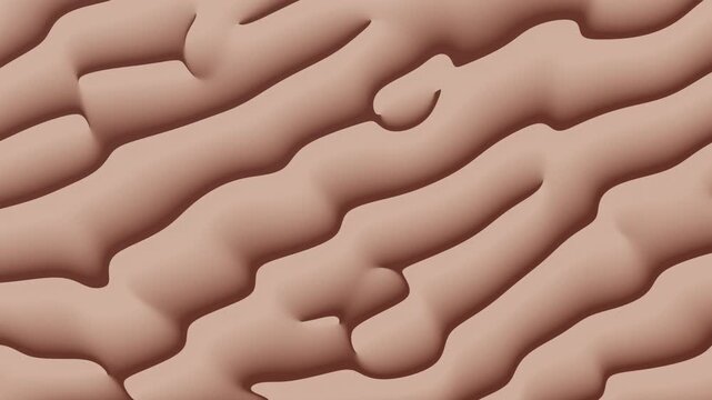 Organic abstract seamless looped animated pattern. Fractal natural moving background