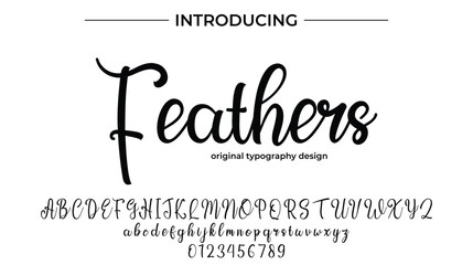 Feathers - Elegant Script Font for Smooth Handwritten Design and Creative Typography