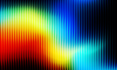 Vibrant gradient pattern with vertical glowing neon lines blending smooth and radiant colors. Minimalistic and futuristic abstract background perfect for creative digital designs. Vector illustration