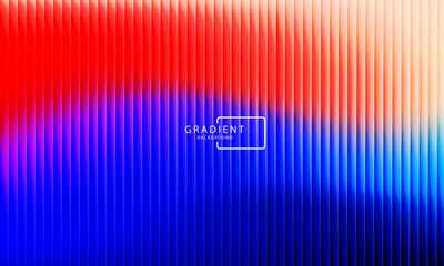 Vibrant gradient pattern with vertical glowing neon lines blending smooth and radiant colors. Minimalistic and futuristic abstract background perfect for creative digital designs. Vector illustration
