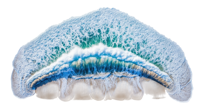 Close up of a jellyfish tentacle transparent background cutout png