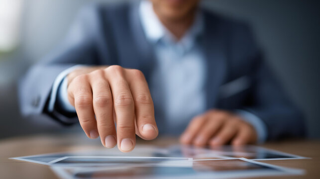 AI interface scanning documents for defocused digital transformation, faceless technology process, scanning visualization detail, blurred automation background, innovation concept,