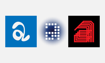 abstract letter a, typography design