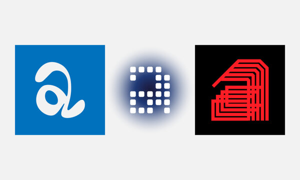 abstract letter a, typography design