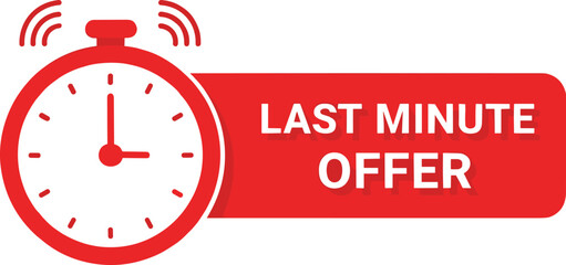 Graphic banner design featuring a clean timer or clock icon and white typography, ideal for flash sale advertising, e-commerce, discount marketing, and time constraints.