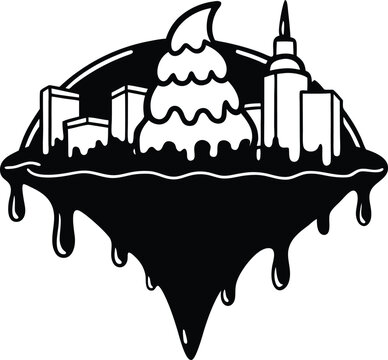 Taj Mahal vector illustration, silhouette architecture, and a symbol of travel in India