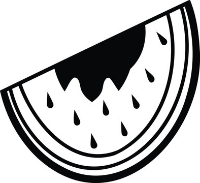 Vector cartoon illustration icon of a black and white fish art design
