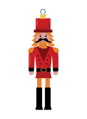 Nutcracker Christmas Ornament in Red Uniform
