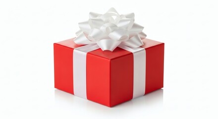 Obraz premium Red Gift Box Celebrate with a Red Box.